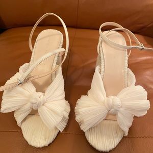 Loeffler Randall Size 7.5 White Camellia Heels